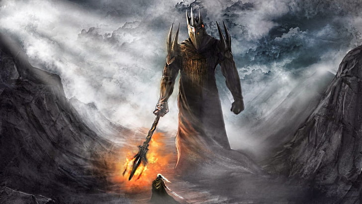 game scene, fantasy art, The Lord of the Rings, Morgoth, J. R. R. Tolkien