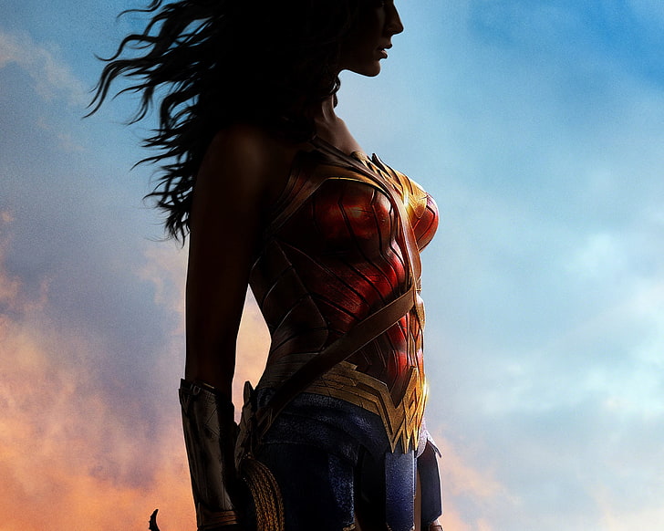 Gal Gadot as Wonderwoman, Wonder Woman, superhero, superheroines, HD wallpaper