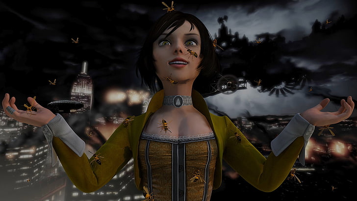 woman in brown blazer digital wallpaper, BioShock Infinite, Elizabeth (BioShock), HD wallpaper