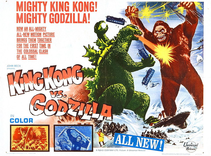 Godzilla, King Kong Vs. Godzilla, HD wallpaper
