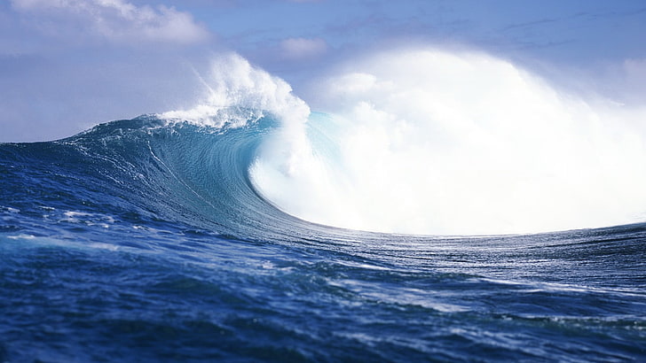 Waves-MAC OS X Mavericks HD Desktop Wallpapers, tidal wave, sea, HD wallpaper
