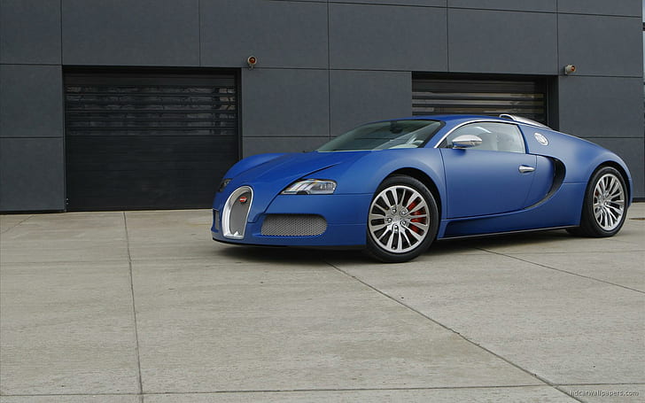 Bugatti Veyron Bleu Centenaire 2, blue sports car, cars, HD wallpaper