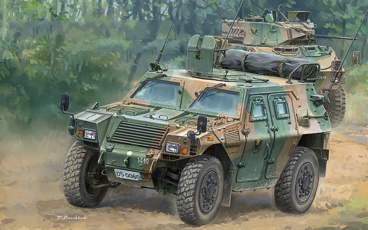 armored car, JASDF, Komatsu LAV, The self-defense forces of Japan, HD wallpaper