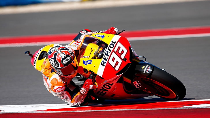 Marc Marquez, Repsol Honda, motorcycle, Moto GP, sport, competition, HD wallpaper