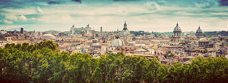 city, the city, Rome, Italy, panorama, Europe, view, travel, HD wallpaper