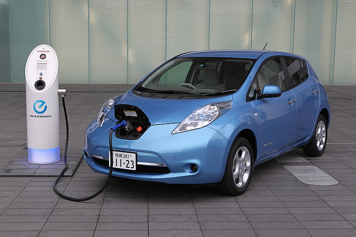 Nissan, review, electric cars, NAIAS, side, Nissan LEAF, 2015 Detroit Auto Show, HD wallpaper