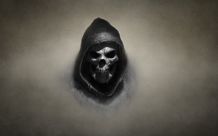 skeleton digital wallpaper, skull, artwork, He-Man, spooky, fear, HD wallpaper