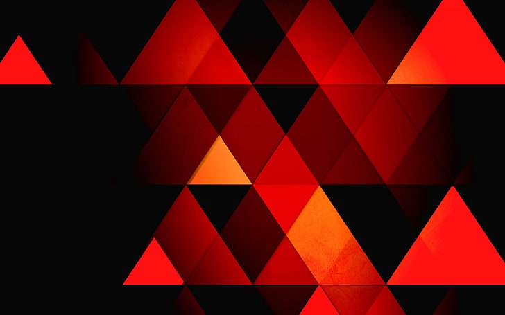 red and black argyle wallpaper, abstraction, background, triangles