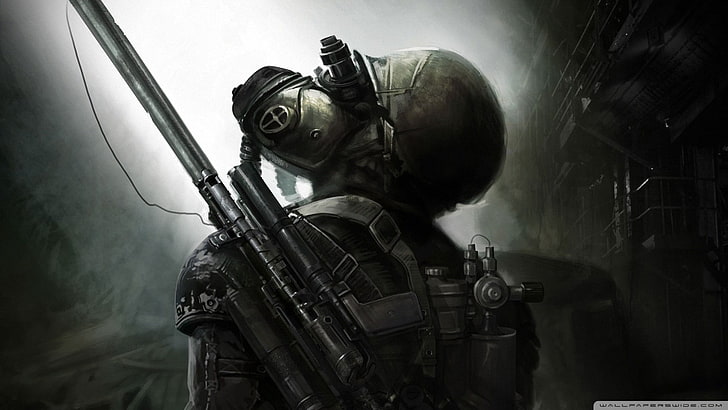 apocalyptic, soldier, Fallout, rifles, armed forces, government, HD wallpaper