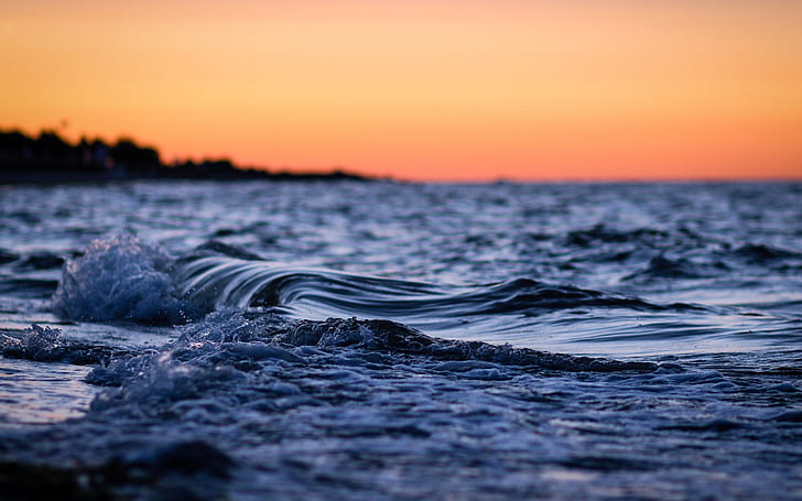 Water, Waves, Landscape, Sea