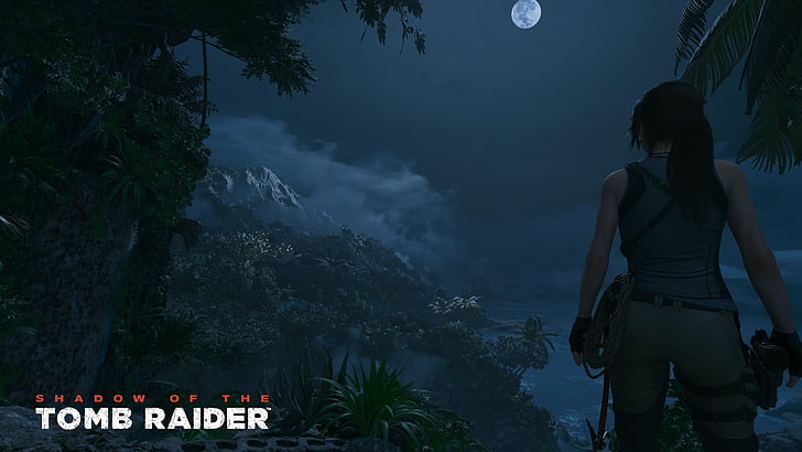 Shadow of the Tomb Raider, Lara Croft, video games, tree, plant