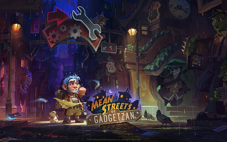 Hearthstone: Heroes of Warcraft, Mean Streets Gadgetzan, HD wallpaper