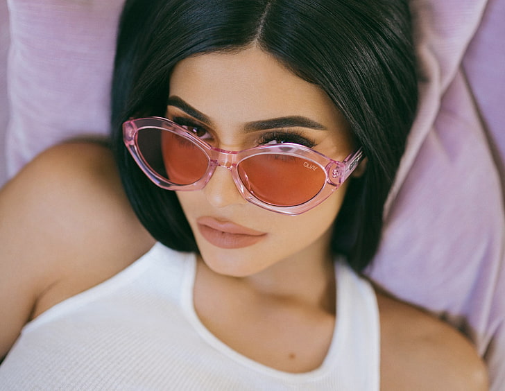 kylie jenner, celebrities, girls, model, hd, glasses, one person