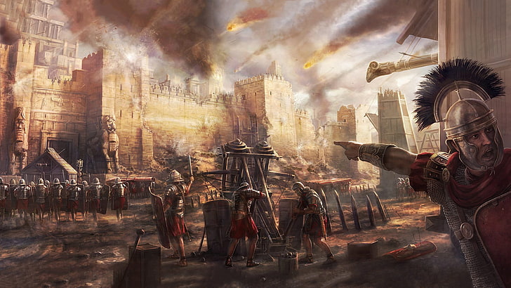 spartans illustration, Egypt, Walls, Battle, Roman Army, Legio, HD wallpaper