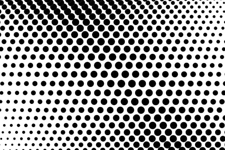 Abstract, Black and White, Dots