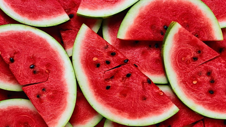 Watermelon slices, summer fruits, HD wallpaper