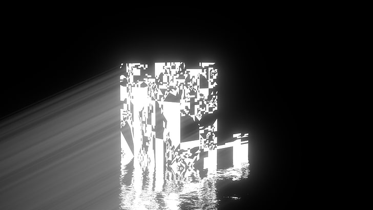 Blender, cube, render, CGI, lights, night, illuminated, architecture, HD wallpaper