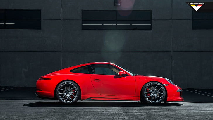 Porsche 991 Carrera Red Car, red porsche carrera, HD wallpaper