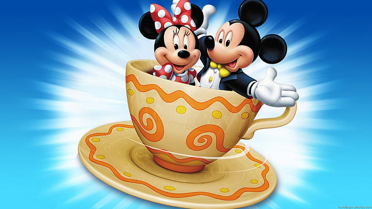 HD wallpaper: Mickey & Minnie Mouse Cartoon Pictures Cup Coffee Hd  Wallpapers | Wallpaper Flare