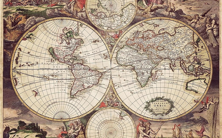 world map, history, travel, travel destinations, no people, HD wallpaper