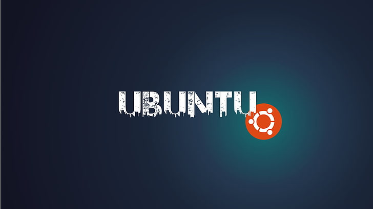 Ubuntu logo, Linux, dark, communication, sign, copy space, text