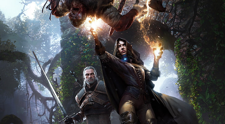 The Witcher 3 illustration, The Witcher 3: Wild Hunt, Geralt of Rivia, HD wallpaper