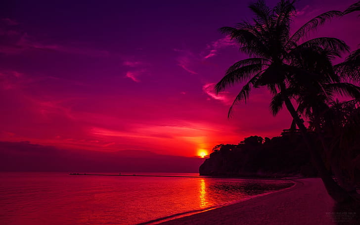 Thailand Beach Sunset, HD wallpaper