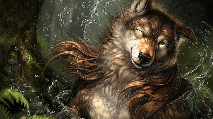 furry, wolf, Anthro, HD wallpaper