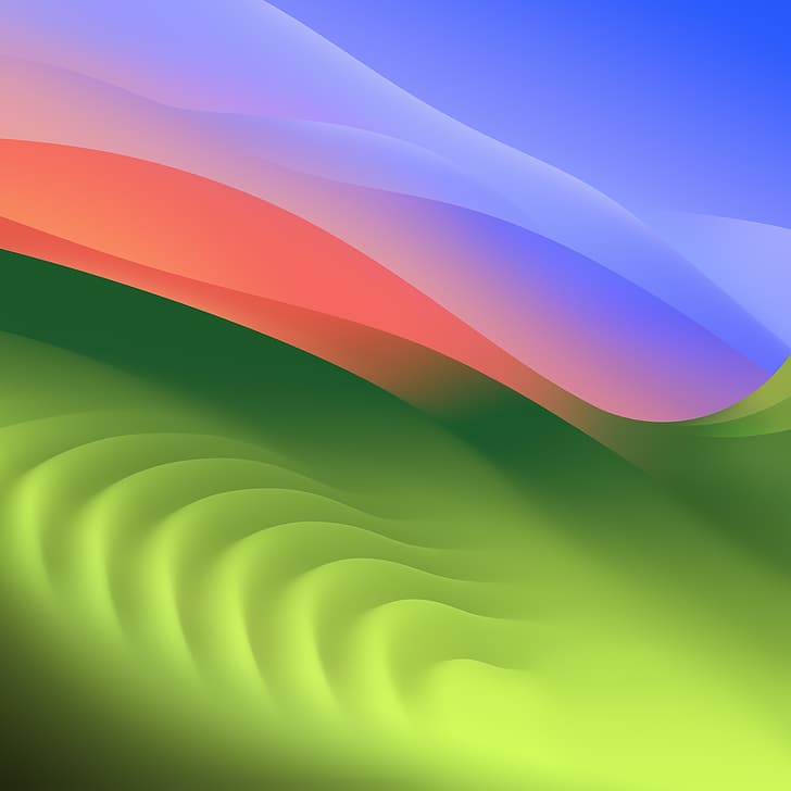 Apple Inc., macOS, macOS Sonoma, digital art, colorful, HD wallpaper