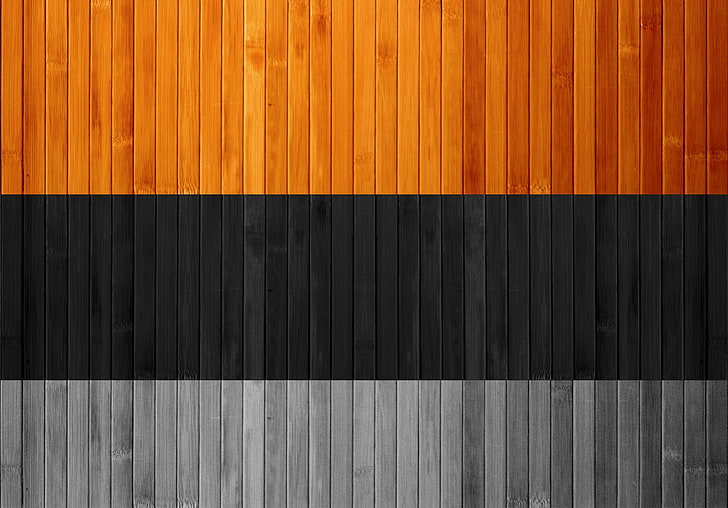 orange, black, and gray striped background, Board, grey, wooden, HD wallpaper