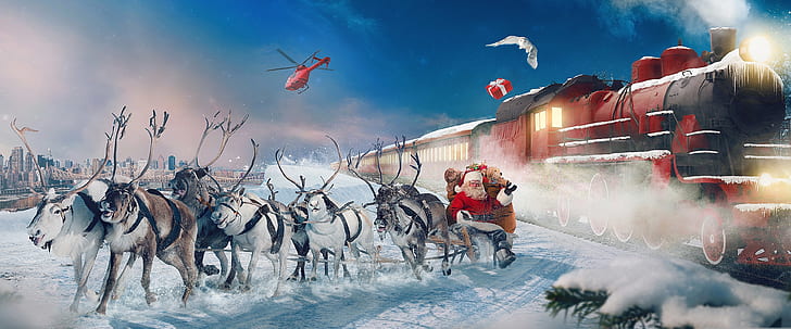 Christmas, Train 1080P, 2K, 4K, 5K HD wallpapers free download | Wallpaper  Flare