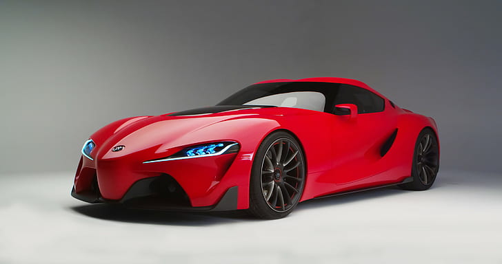 Toyota FT-1, concept, Red, sports coupe, the car