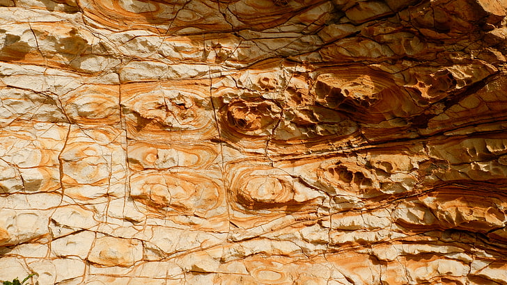 nature, landscape, rock, orange background, New Zealand, full frame, HD wallpaper