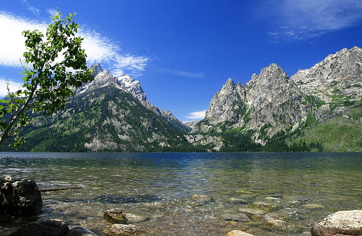body of water, landscape, nature, Grand Teton National Park, mountain