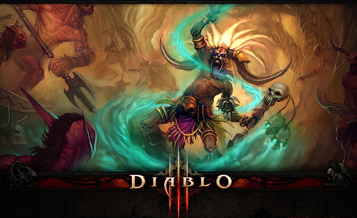 Diablo III Witch Doctor, Diablo digital wallpaper, Games, video game, HD wallpaper