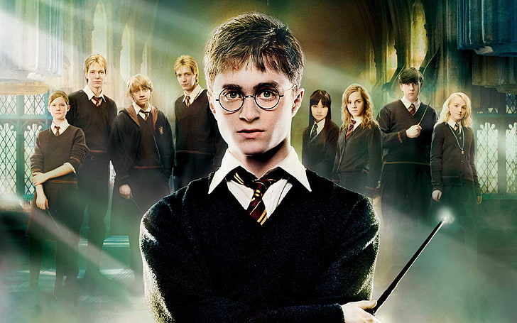 Harry Potter cover, Emma Watson, Daniel Radcliffe, Rupert Grint, HD wallpaper
