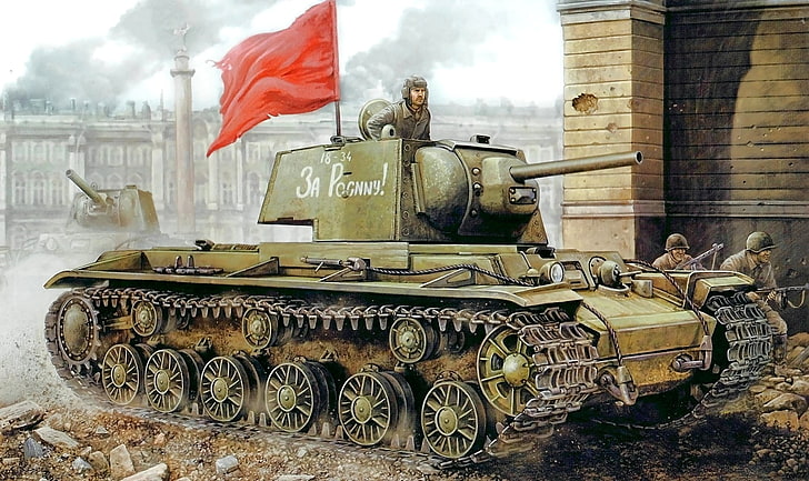 war tank and soldiers wallpaper, the city, street, figure, art