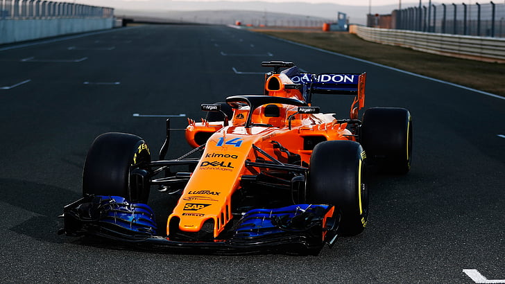 orange formula car, McLaren MCL33, F1 2018, Formula One, F1 cars