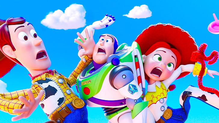 Movie, Toy Story 4, Buzz Lightyear, Jessie (Toy Story), Woody (Toy Story), HD wallpaper