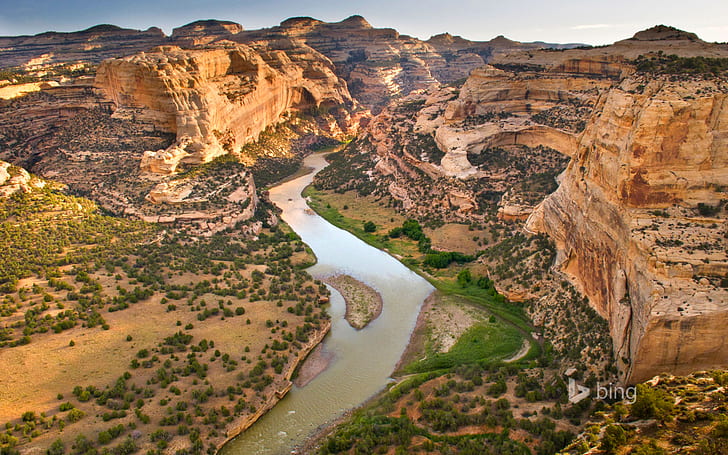 the sky, mountains, river, rocks, Colorado, USA, Dinosaur National Monument
