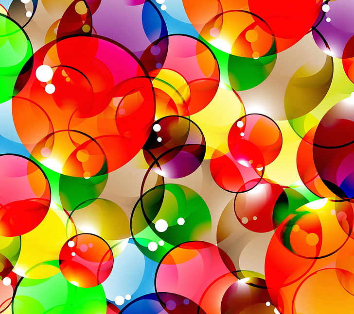 HD wallpaper: green, red, and yellow bubble clip art, bubbles, background,  colorful | Wallpaper Flare