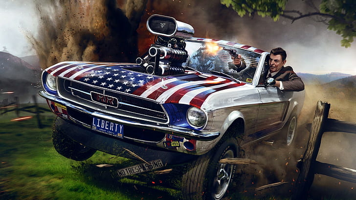 HD wallpaper: Explosion, Ford Mustang, gun, Hill, Ronald Reagan, USA |  Wallpaper Flare