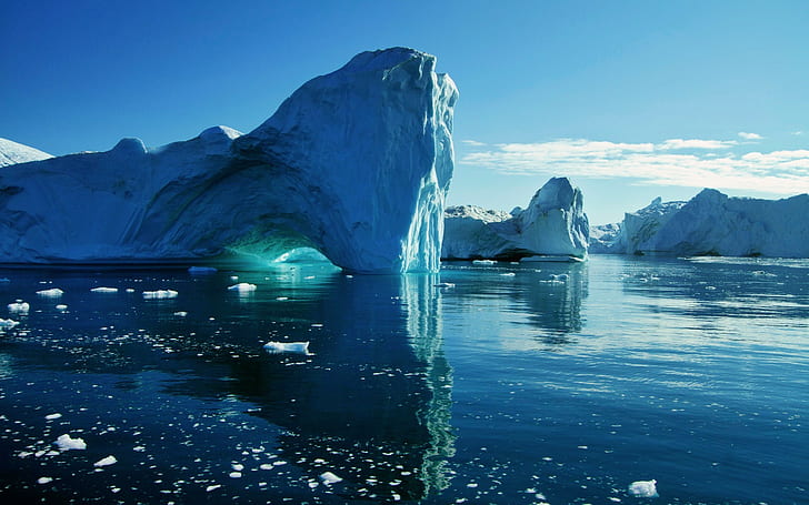 iceberg, Arctic, sea, HD wallpaper