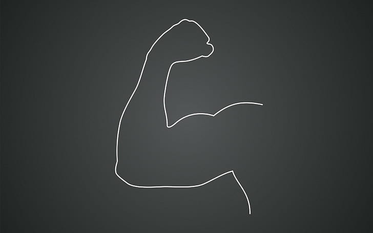 Biceps Muscle Strength Minimalism, HD wallpaper