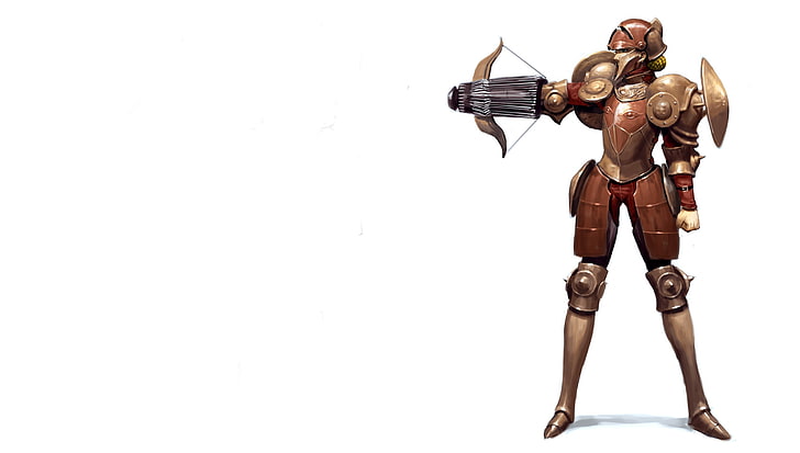 armor character wallpaper, Metroid, Samus Aran, studio shot, copy space