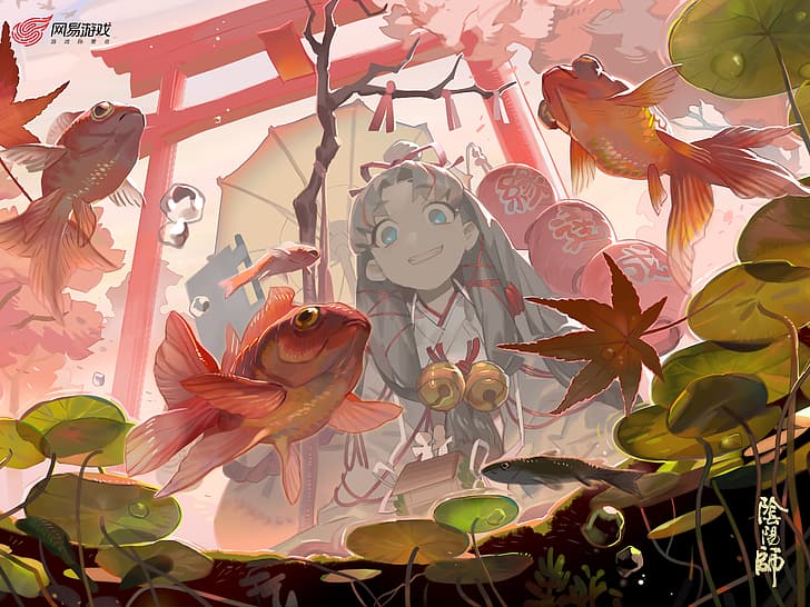 anime girls, Onmyoji, HD wallpaper