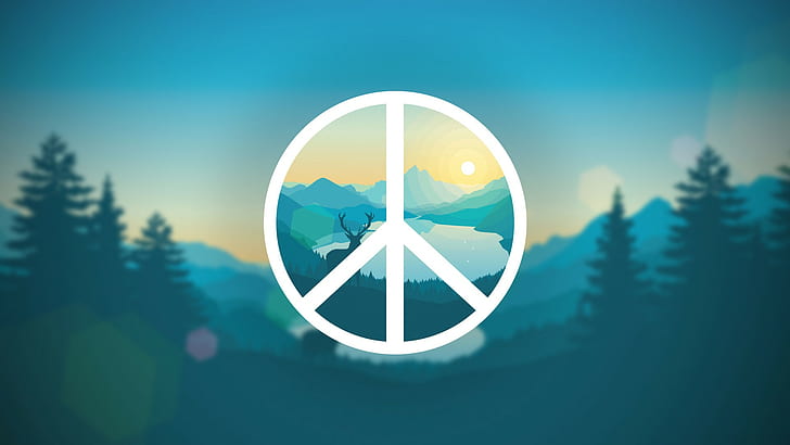 HD wallpaper: Blurred, Deer, nature, Peace Sign | Wallpaper Flare