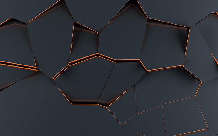 HD wallpaper: black digital wallpaper, polygon art, abstract, material  style | Wallpaper Flare