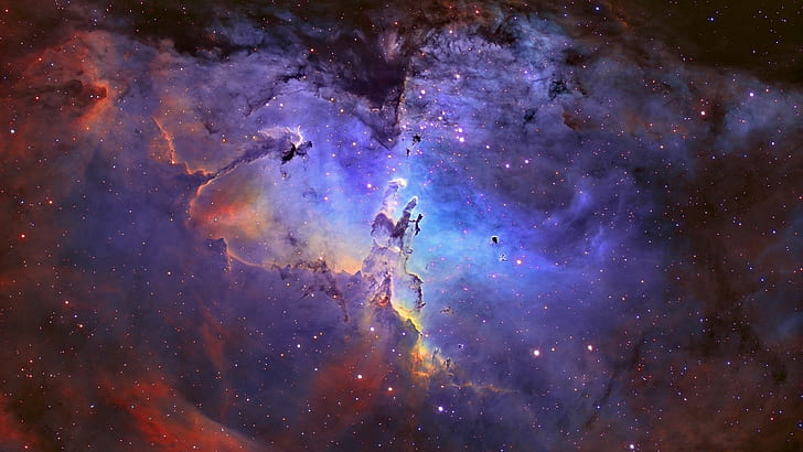Nebula Stars Purple HD, space, HD wallpaper