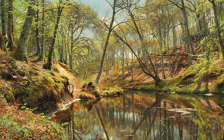 1897, Danish painter, Peter Merk Of Menstad, Peder Mørk Mønsted, HD wallpaper